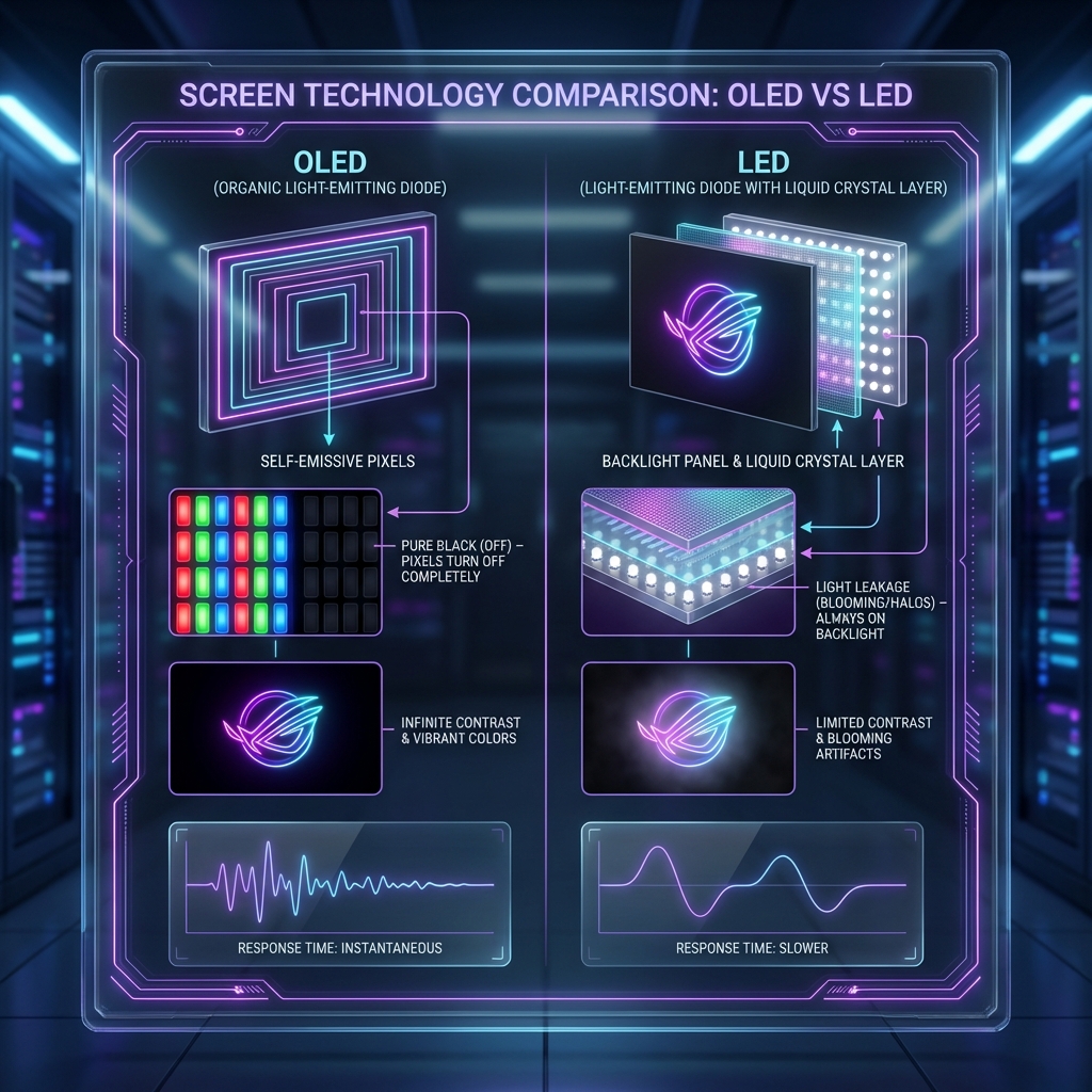 OLED vs LED Technical Matrix Comparison